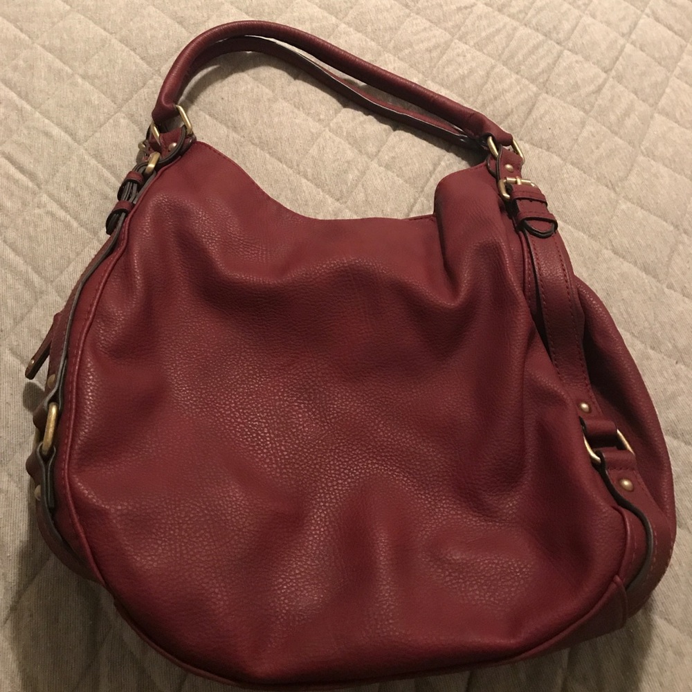 Merona oxblood hobo bag